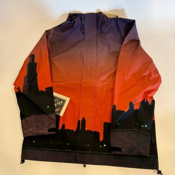 Nike Air Jordan I Jumpman Skyline GORE-TEX Rain Jacket HF9285-010 Large - Picture 3 of 12